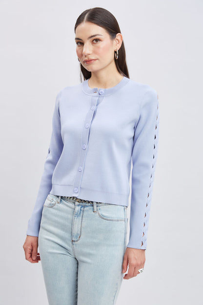 Women Cut Out Cardigan  | Elie Tahari