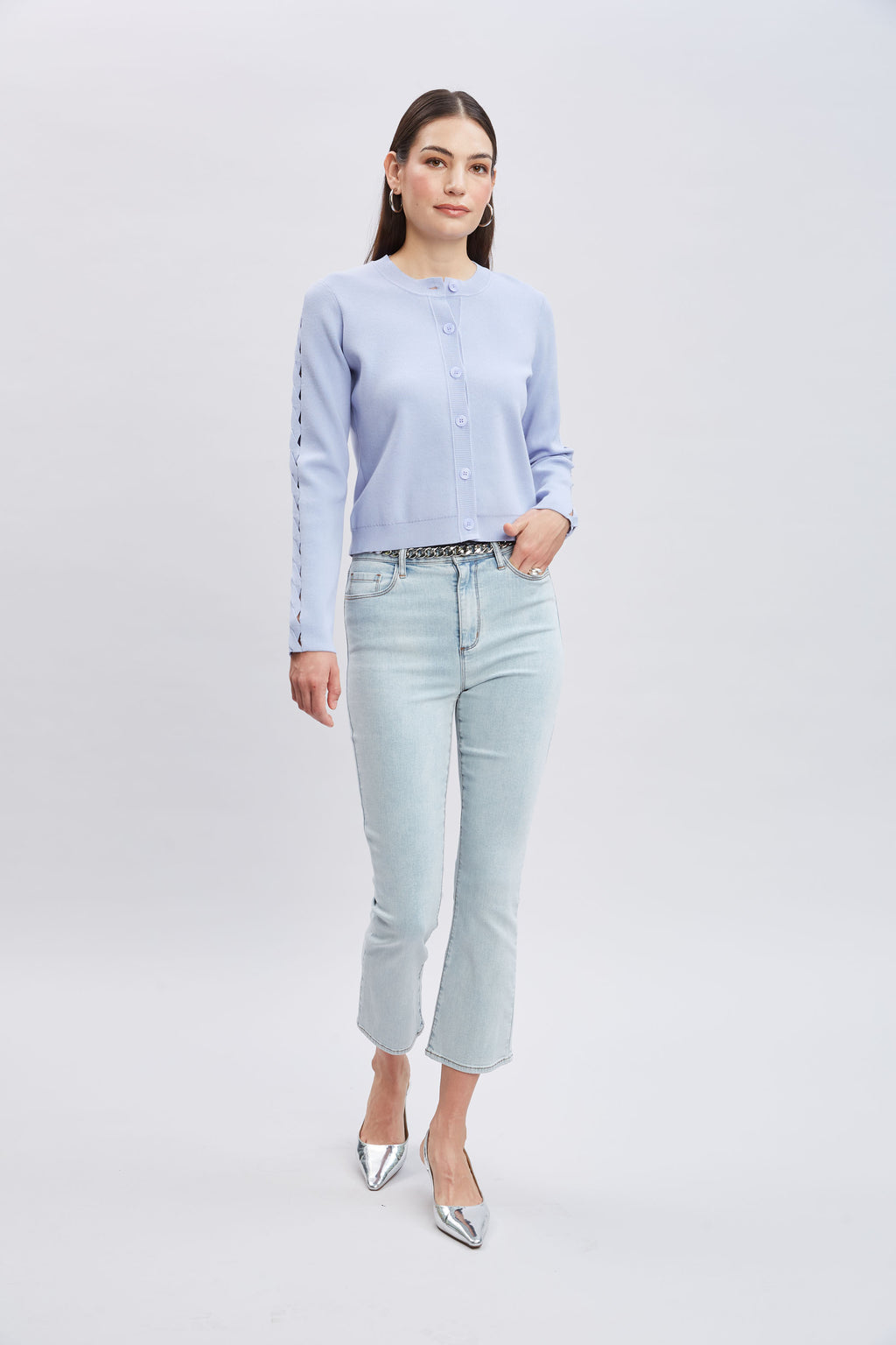 Women Cut Out Cardigan  | Elie Tahari
