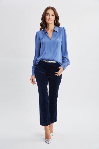 Women Silk Pintuck Shirt  | Elie Tahari
