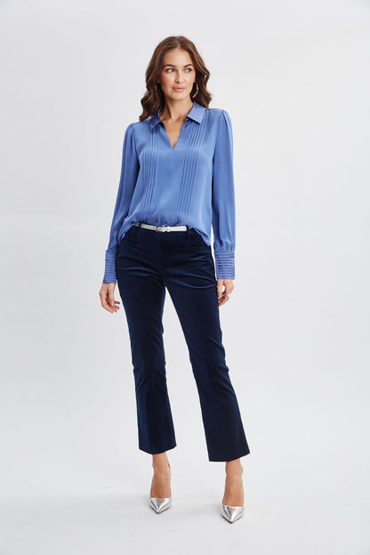Women Silk Pintuck Shirt  | Elie Tahari