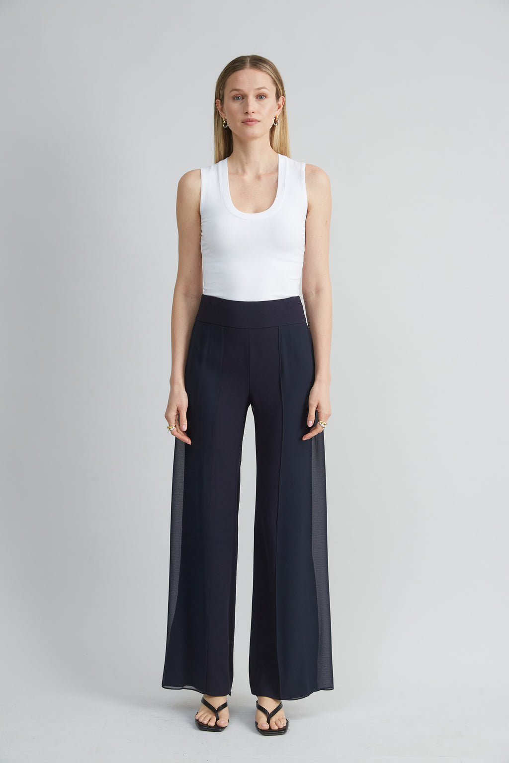 Women Chiffon Panel Pant  | Elie Tahari