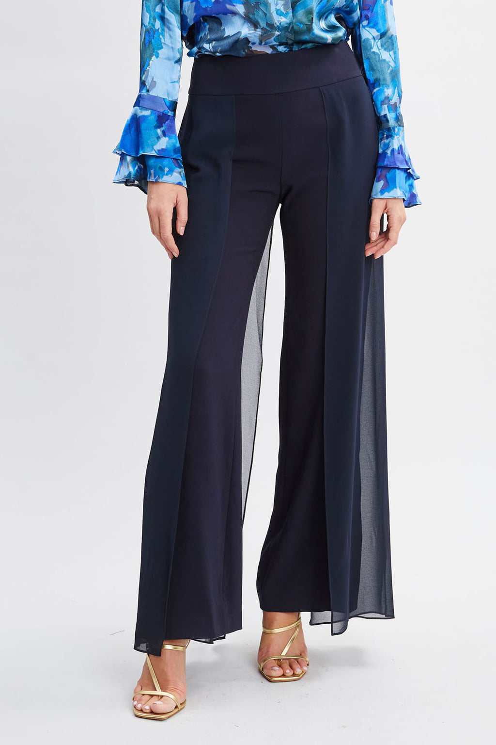 Women Chiffon Panel Pant  | Elie Tahari