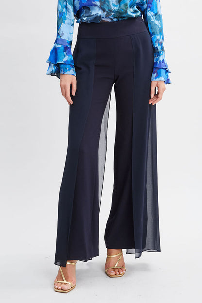 Women Chiffon Panel Pant  | Elie Tahari