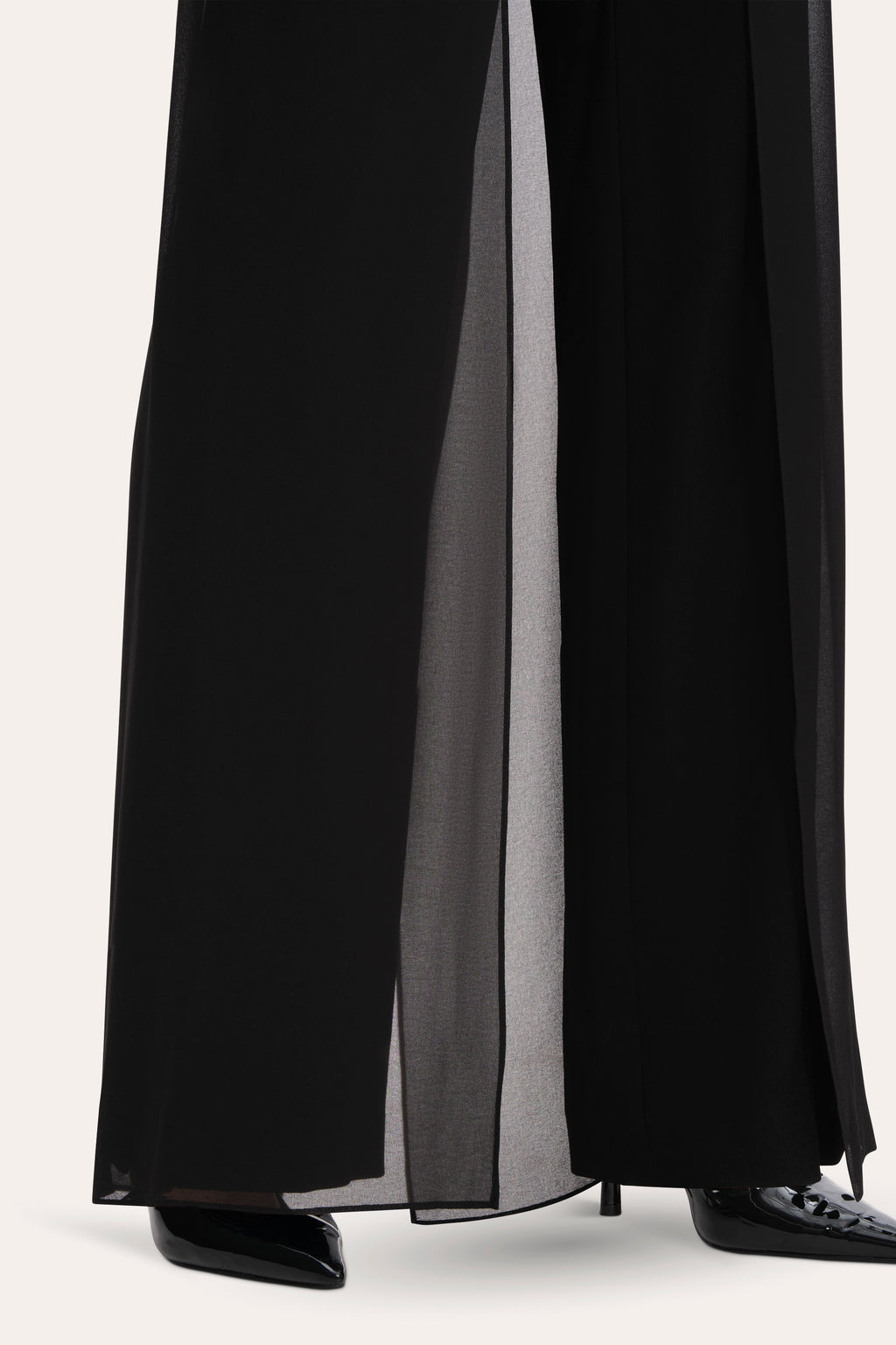 Women Chiffon Panel Pant Black | Elie Tahari