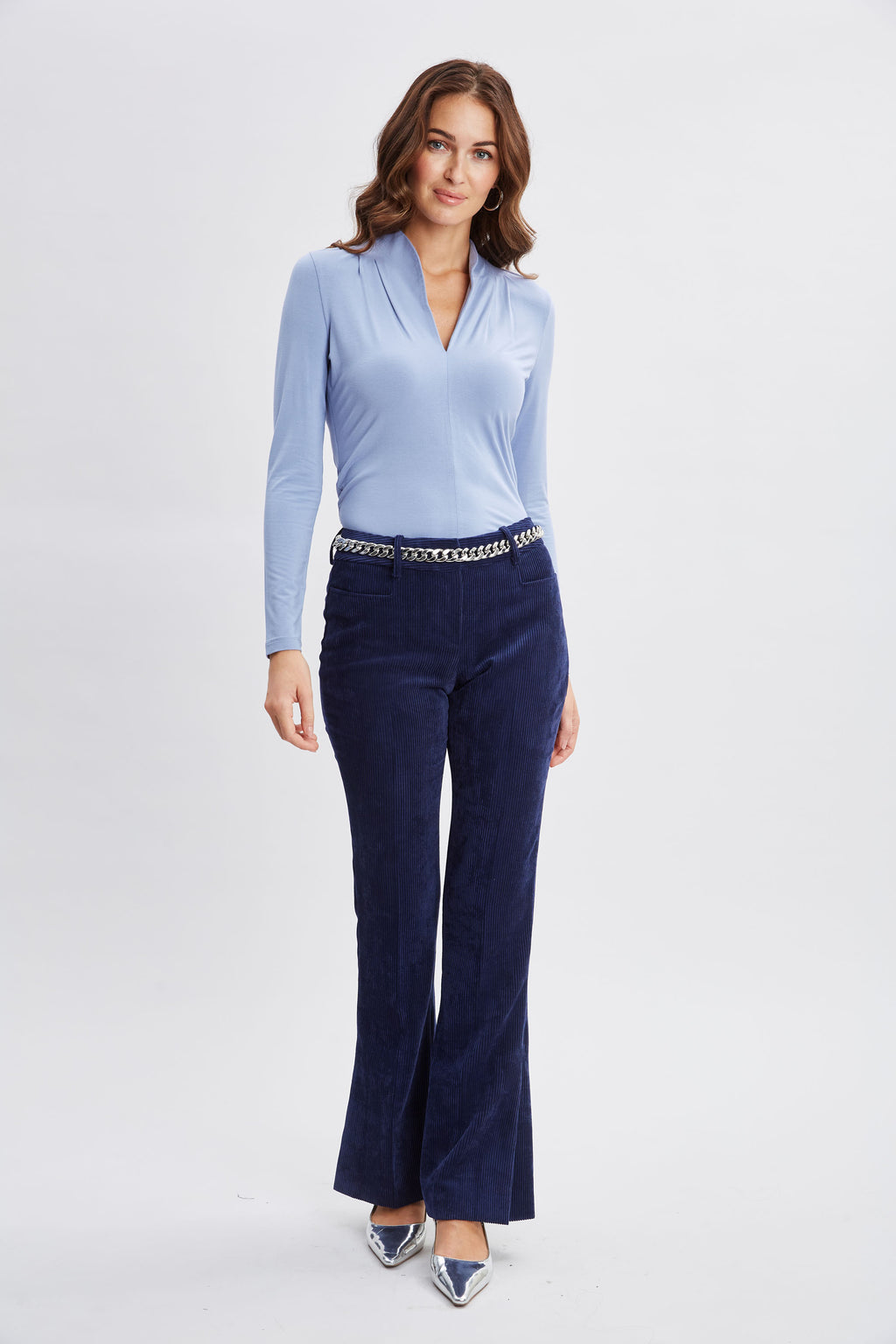 Women Pleated Neck Knit  | Elie Tahari