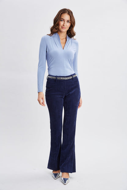Women Pleated Neck Knit  | Elie Tahari