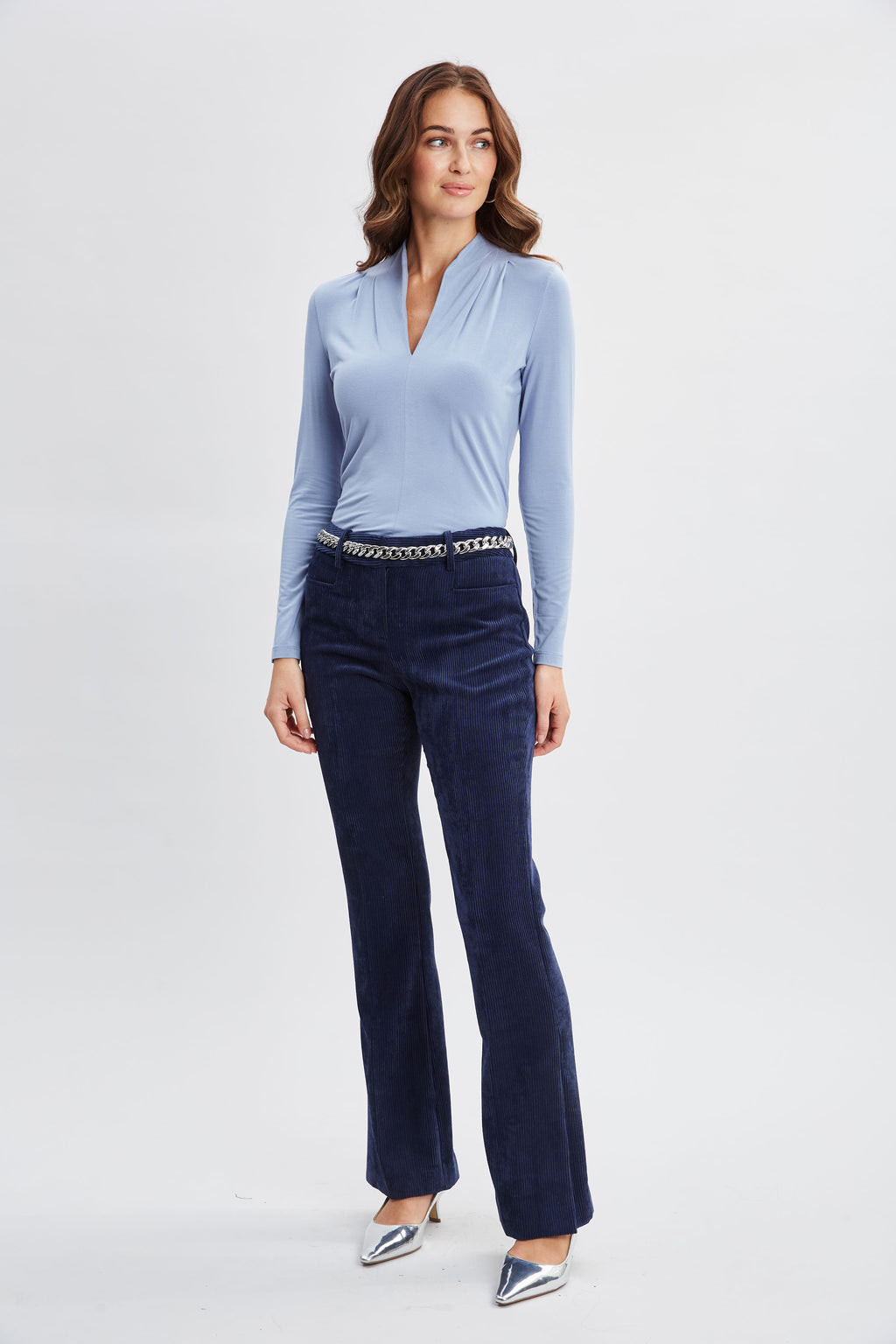 Women Pleated Neck Knit  | Elie Tahari