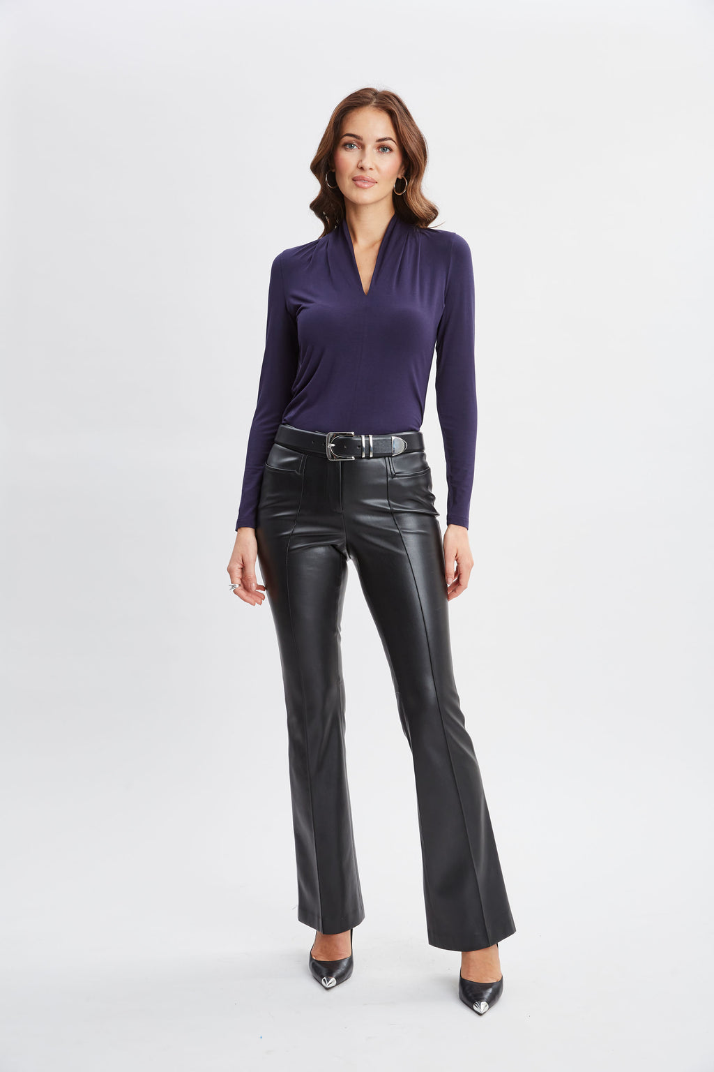 Women Pleated Neck Knit  | Elie Tahari