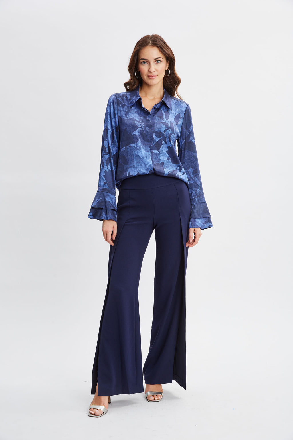 Women Silk Satin Night Shadow Shirt  | Elie Tahari