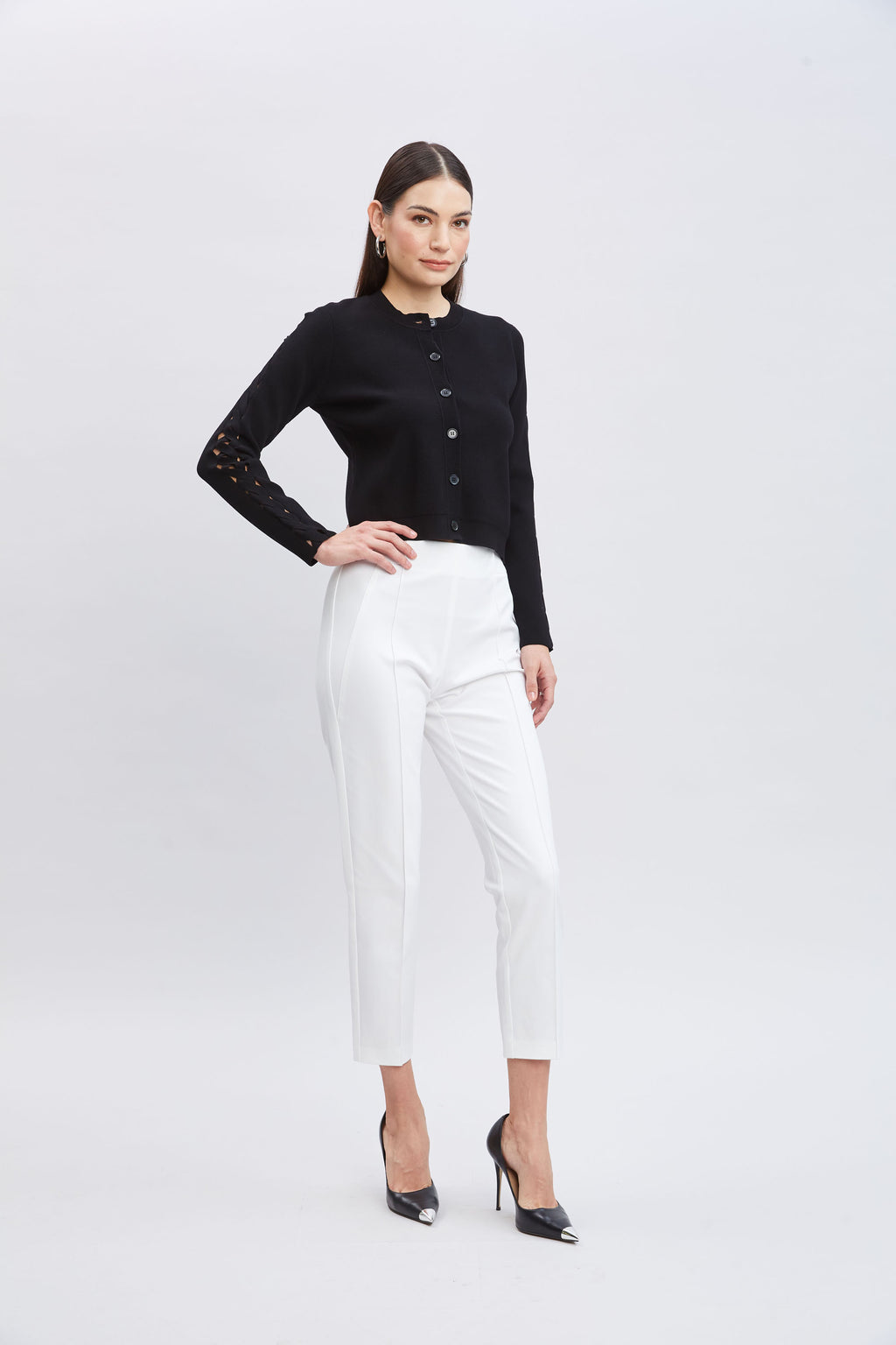 Women Cut Out Cardigan  | Elie Tahari