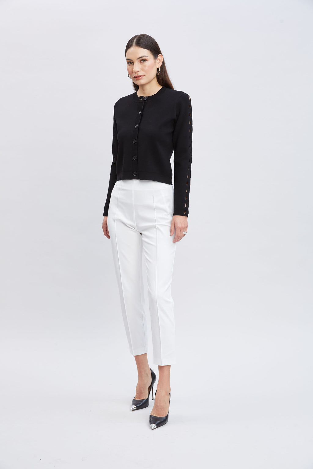 Women Cut Out Cardigan  | Elie Tahari