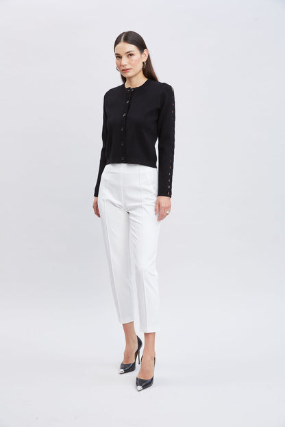 Women Cut Out Cardigan  | Elie Tahari