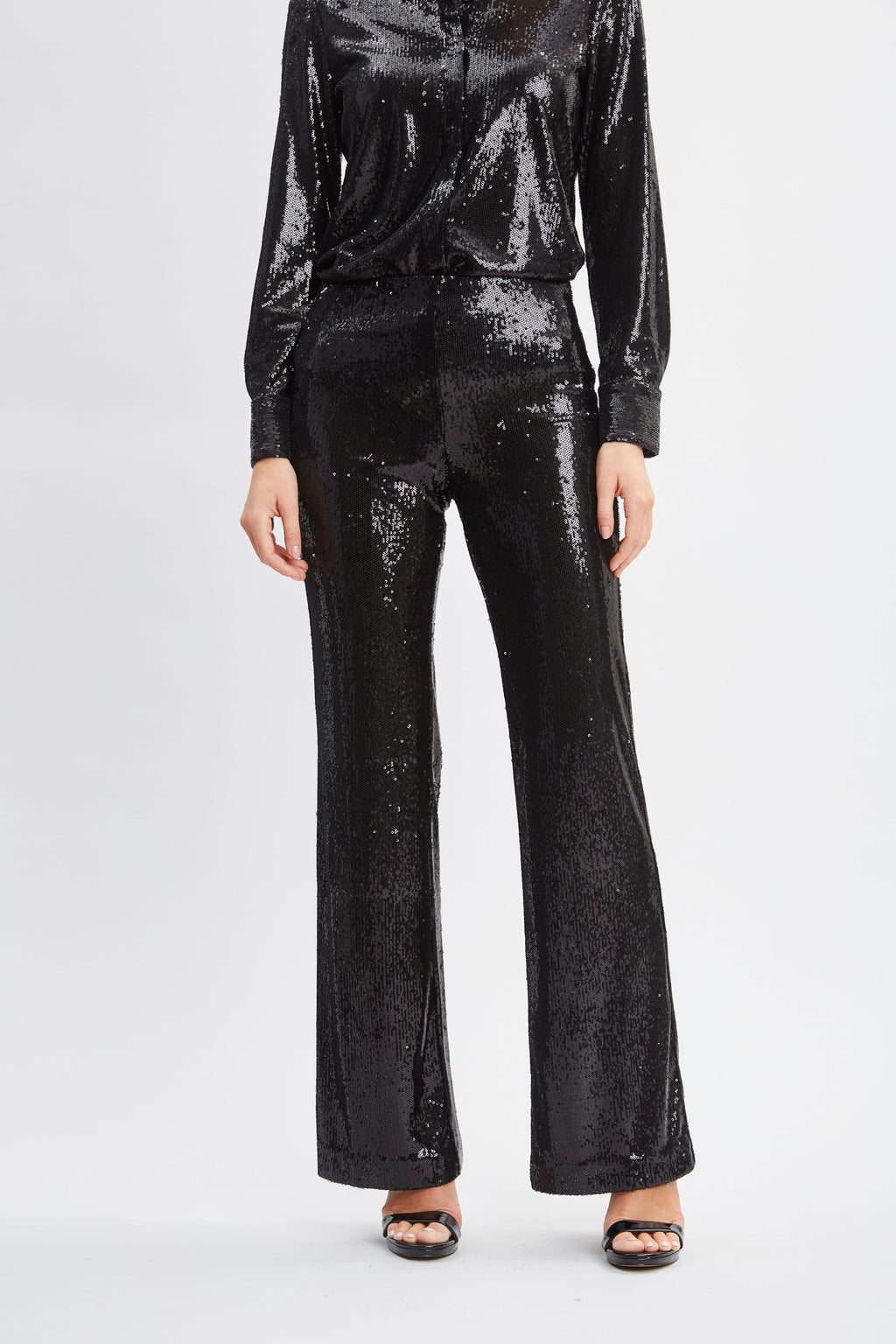 Women Sequin Pant Black | Elie Tahari