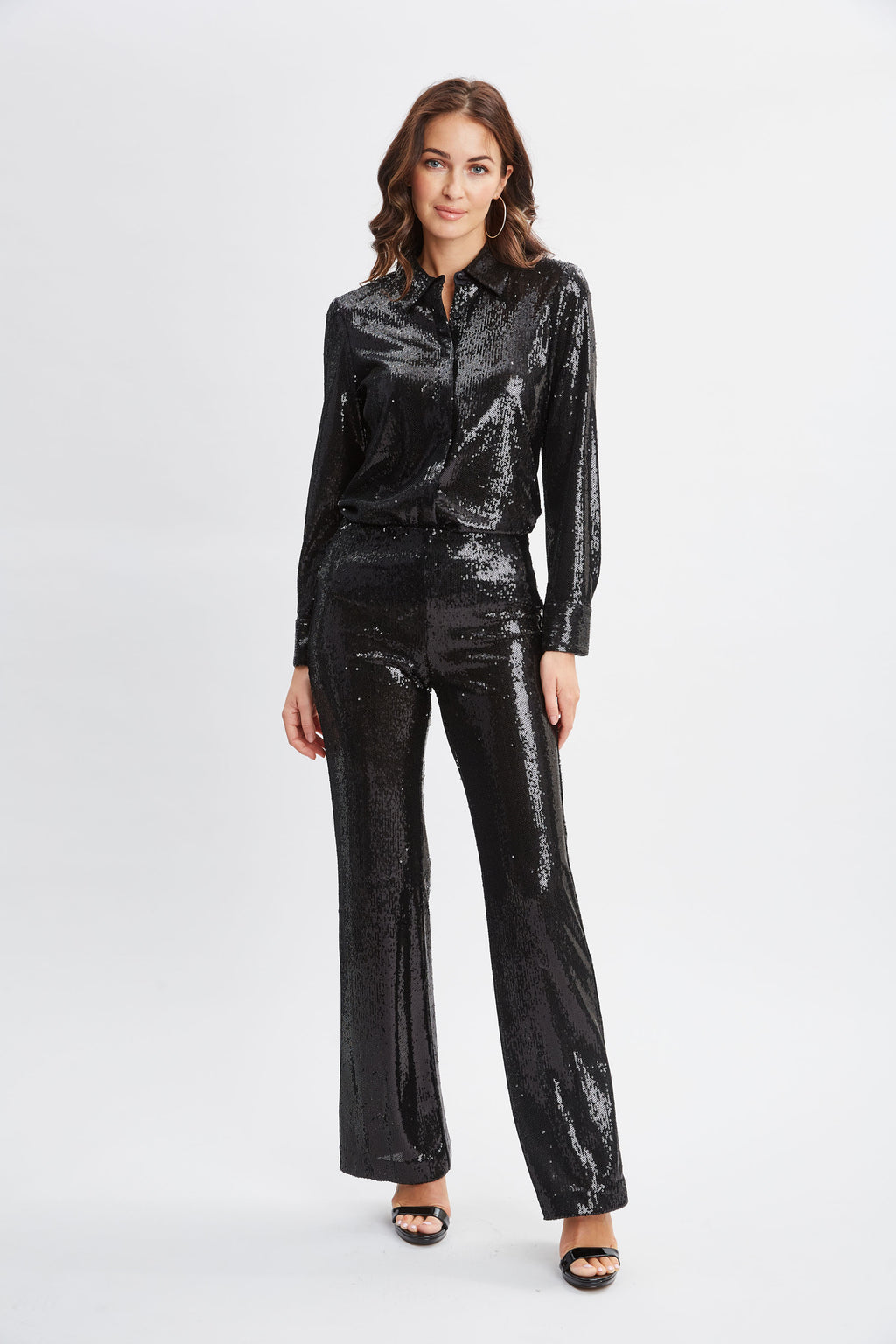 Women Sequin Pant Black | Elie Tahari