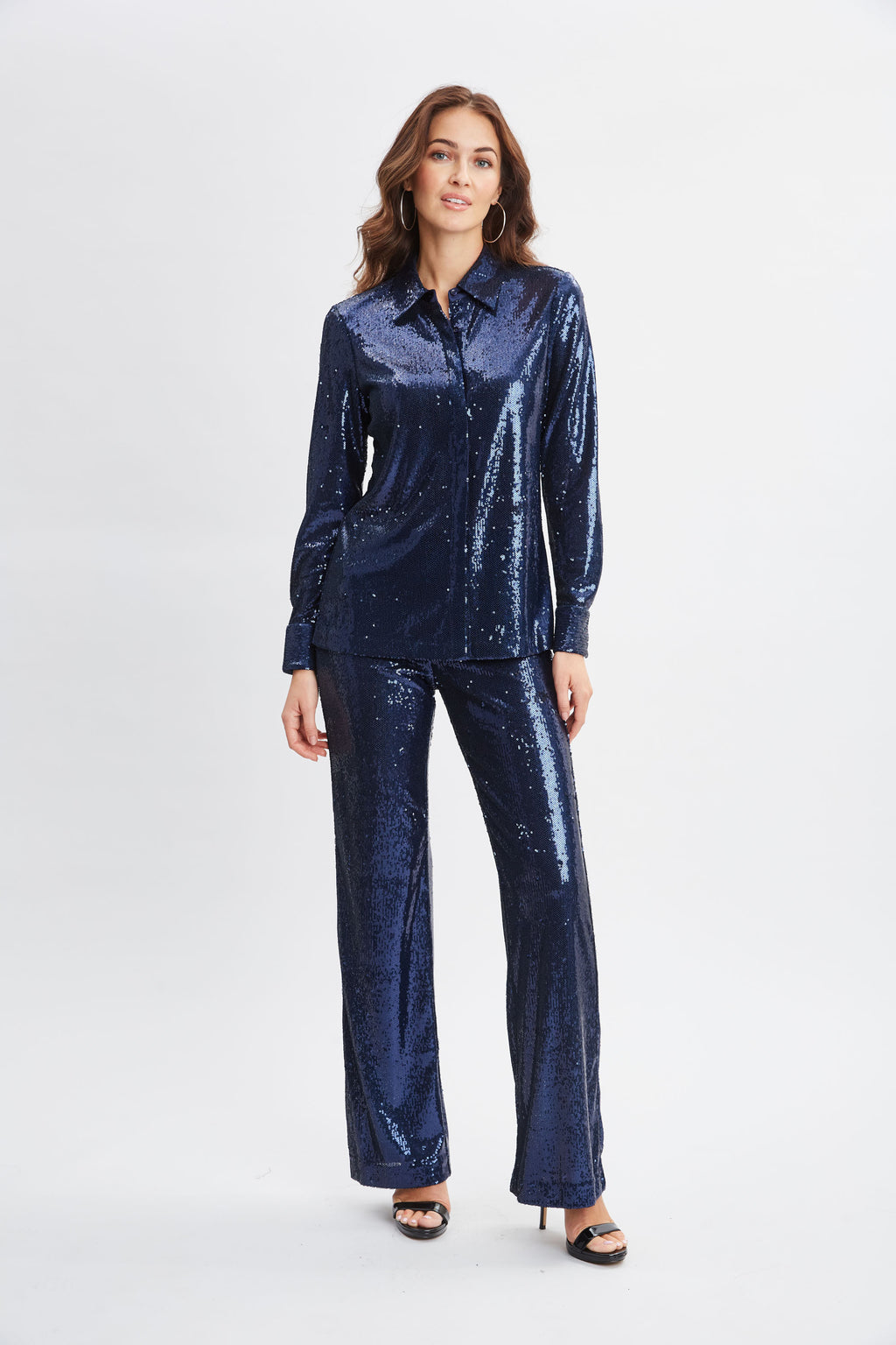 Women Sequin Button Down Shirt  | Elie Tahari
