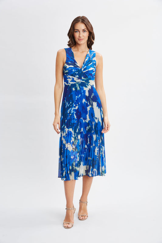 Women Garden Printed Twist Midi Dress Multi | Elie Tahari