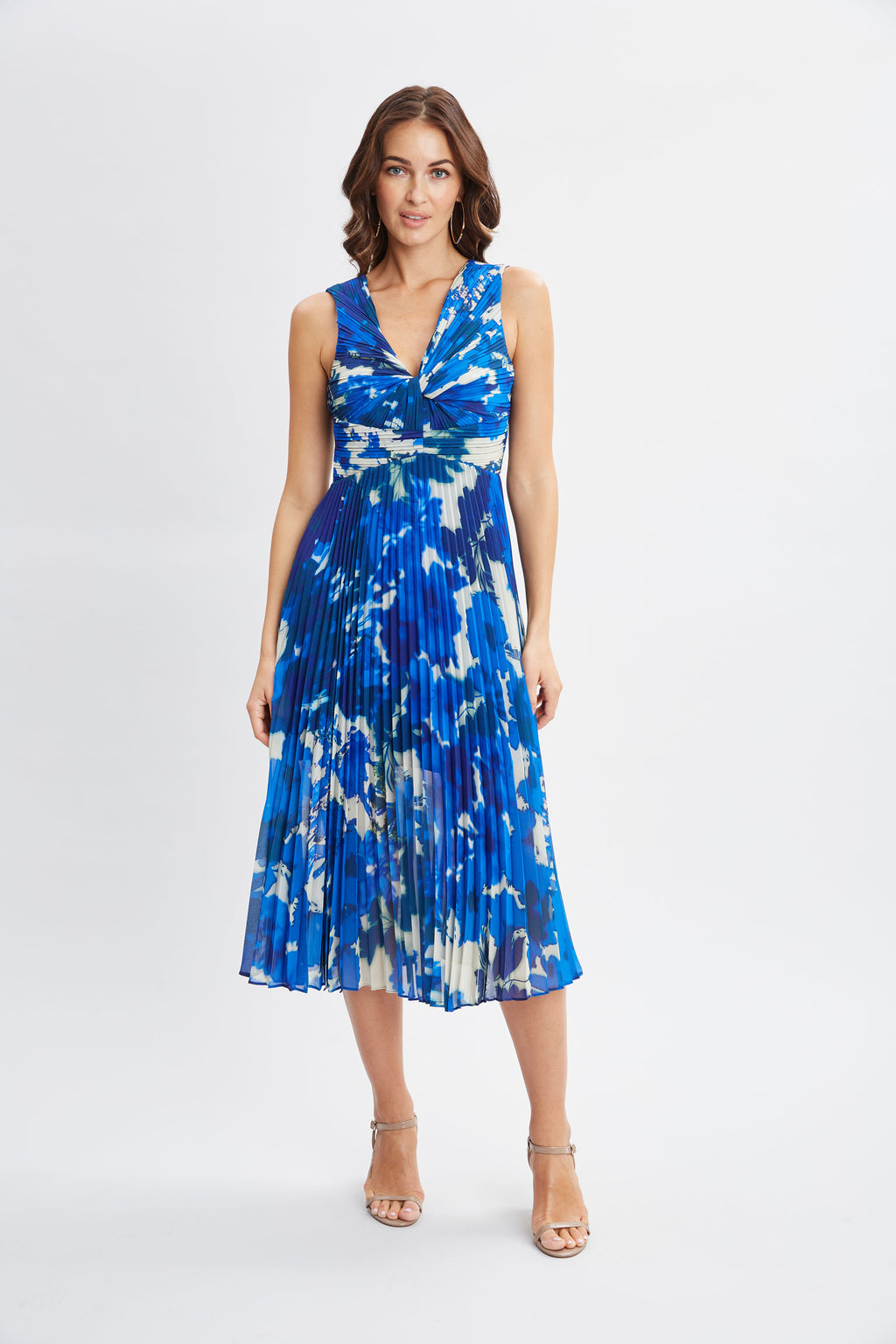 Women Garden Printed Twist Midi Dress Multi | Elie Tahari