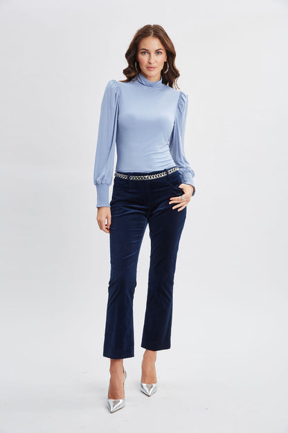 Women Smocked Turtleneck Knit  | Elie Tahari
