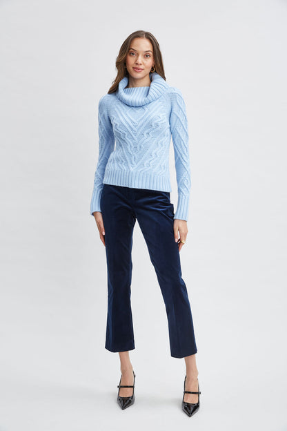 Women Texture Turtleneck Wool Sweater  | Elie Tahari