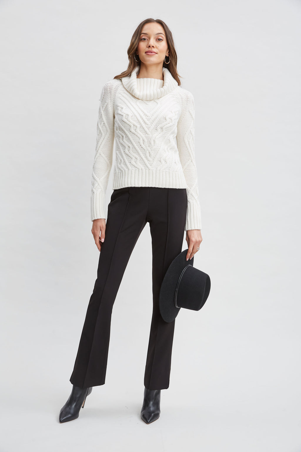 Women Texture Turtleneck Wool Sweater  | Elie Tahari