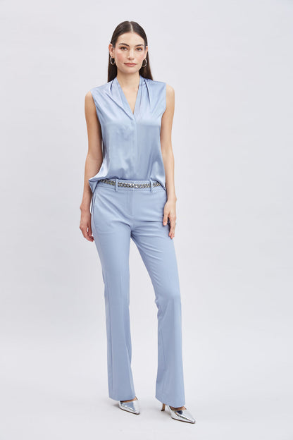 Women Fit & Flare Pant Blue Haze | Elie Tahari