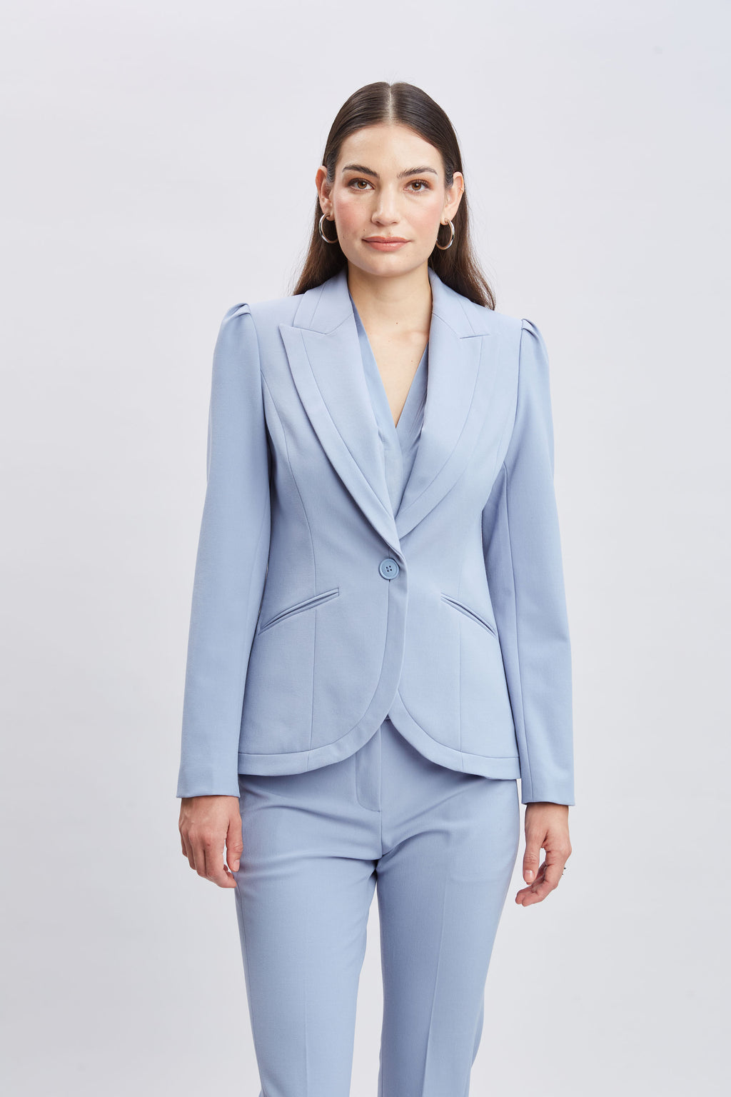 Women Contour Blazer Blue Haze | Elie Tahari