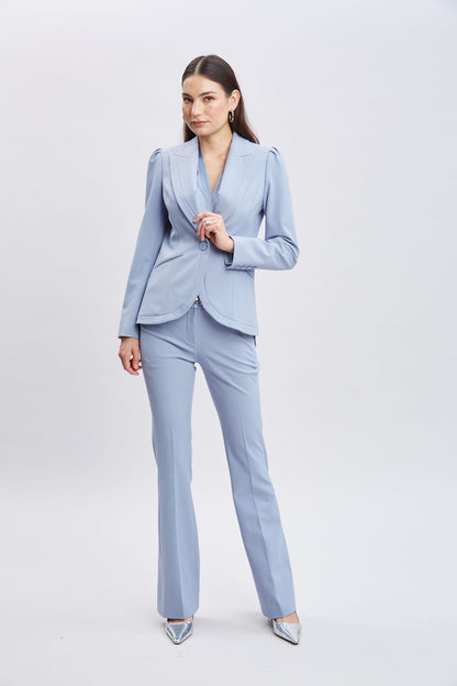Women Contour Blazer Blue Haze | Elie Tahari