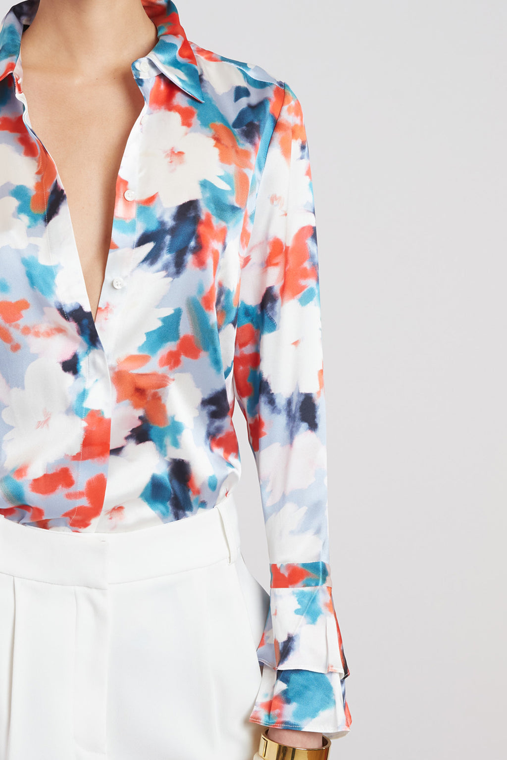 Women Silk Monet Garden Shirt  | Elie Tahari