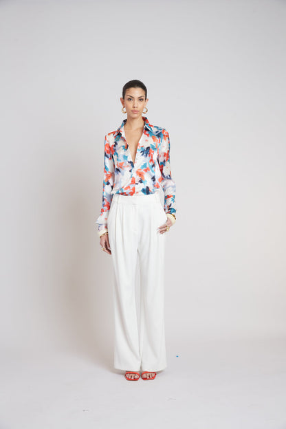 Women Silk Monet Garden Shirt  | Elie Tahari