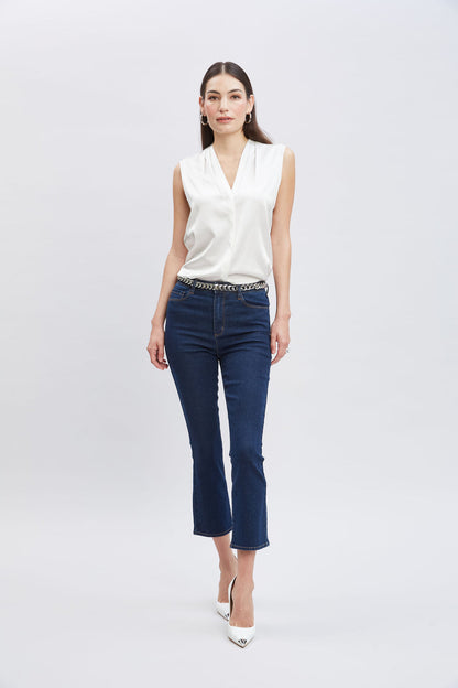 Women Micro Flare Cropped Jeans  | Elie Tahari