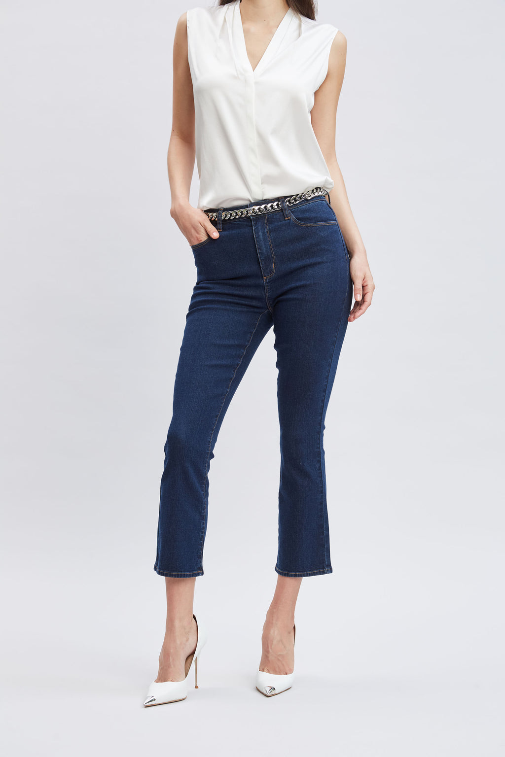 Women Micro Flare Cropped Jeans  | Elie Tahari