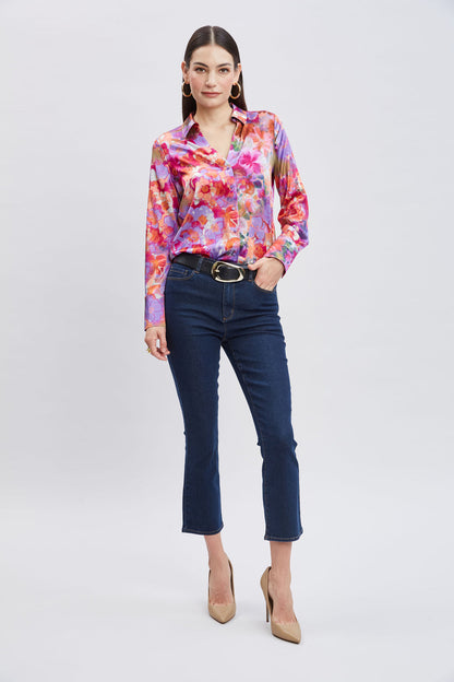 Women Silk Bloomsbury Button Down Shirt  | Elie Tahari