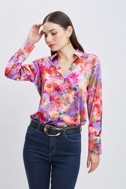 Women Silk Bloomsbury Button Down Shirt  | Elie Tahari