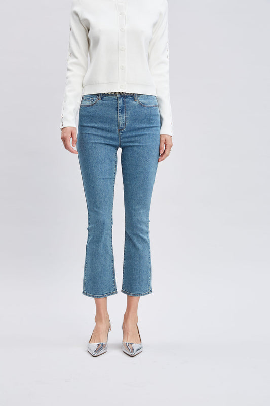 Women Micro Flare Cropped Jeans  | Elie Tahari