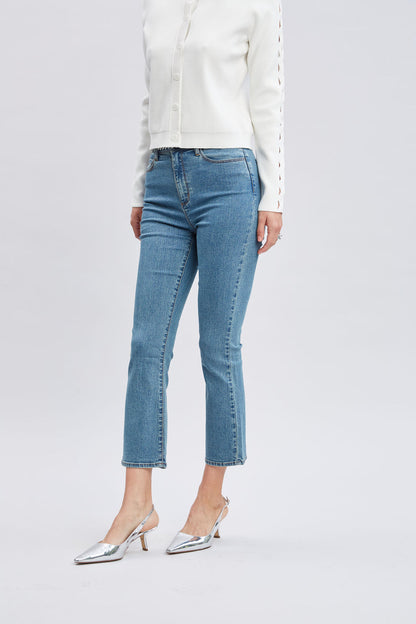 Women Micro Flare Cropped Jeans  | Elie Tahari