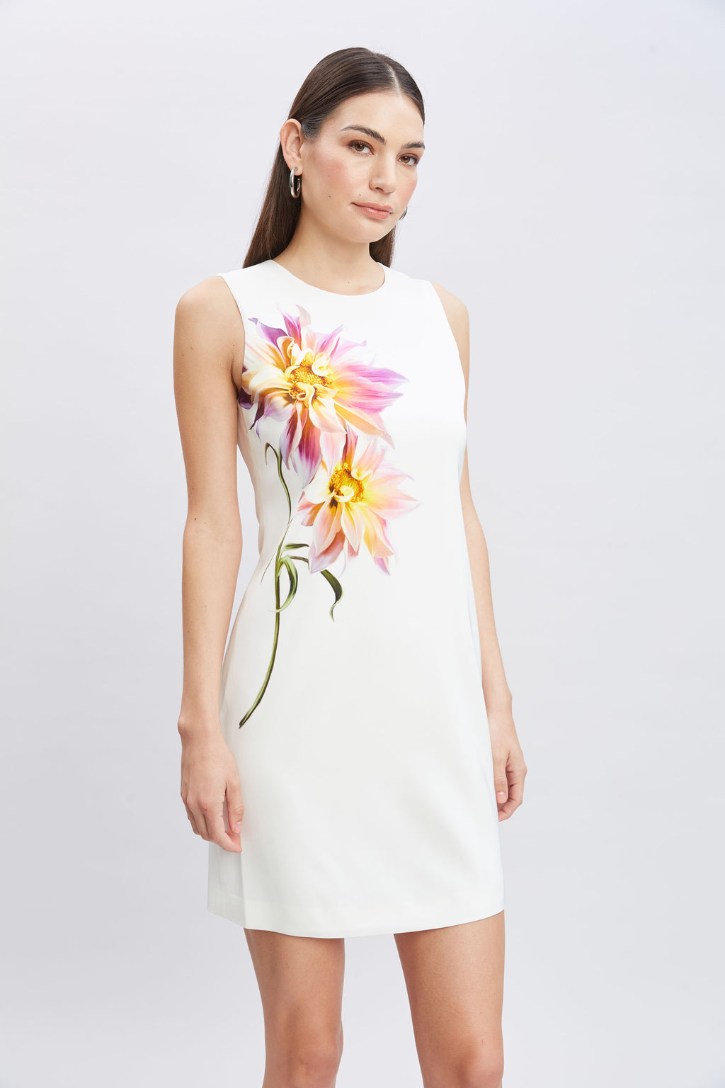 Women Dahlia Floral Shift Dress Foam Multi | Elie Tahari