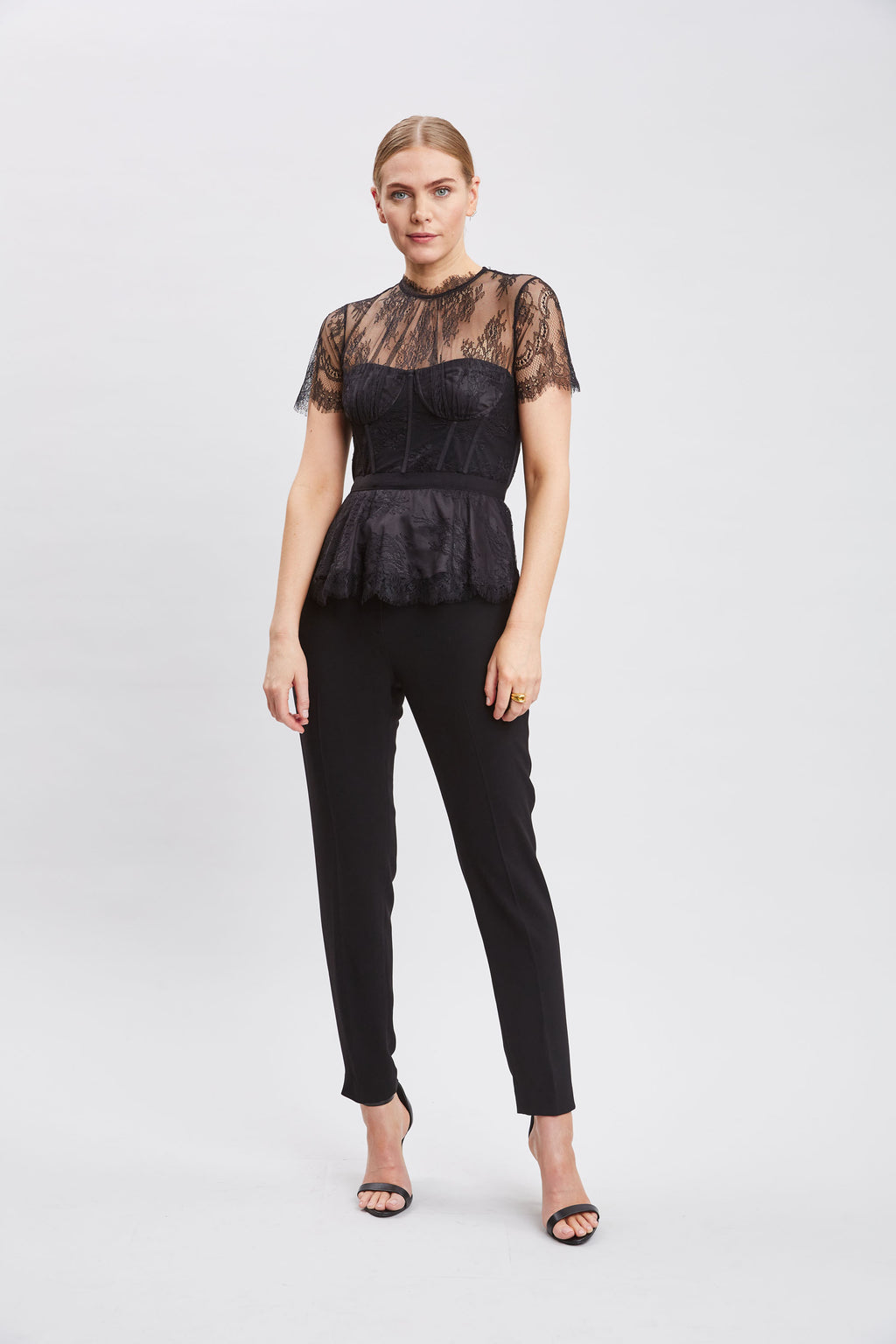 Women Lace Corset Top Black | Elie Tahari