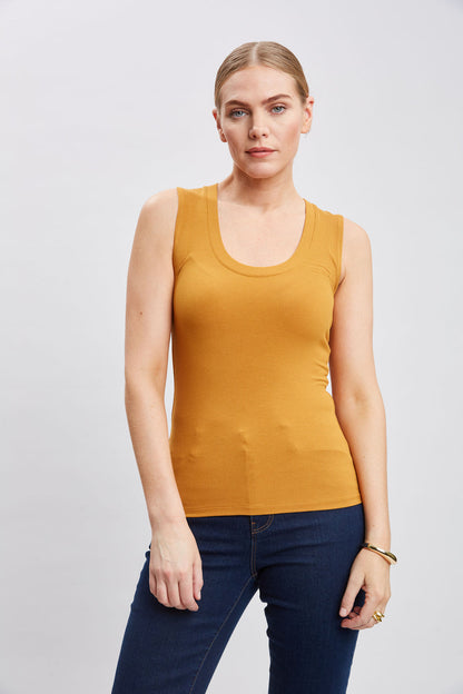 Women Rib Scoop Neck Knit  | Elie Tahari