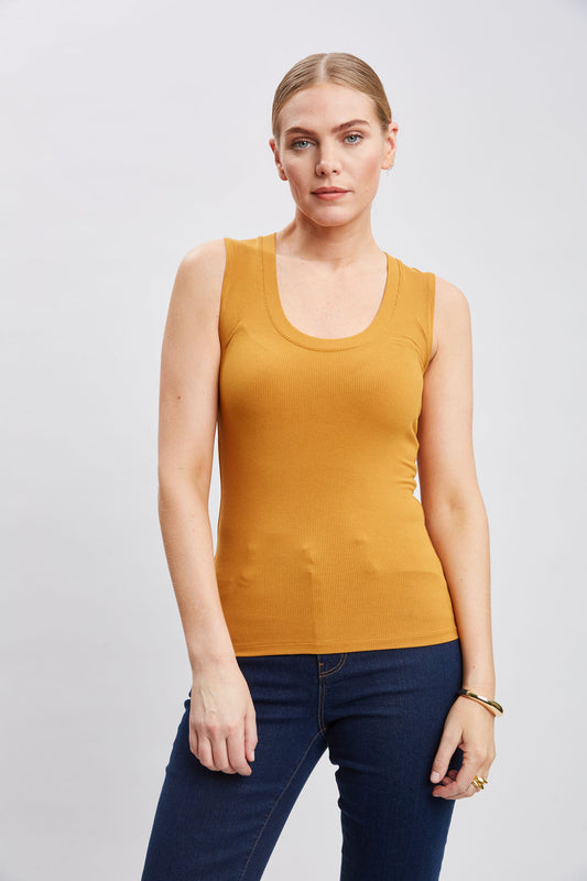 Women Rib Scoop Neck Knit  | Elie Tahari