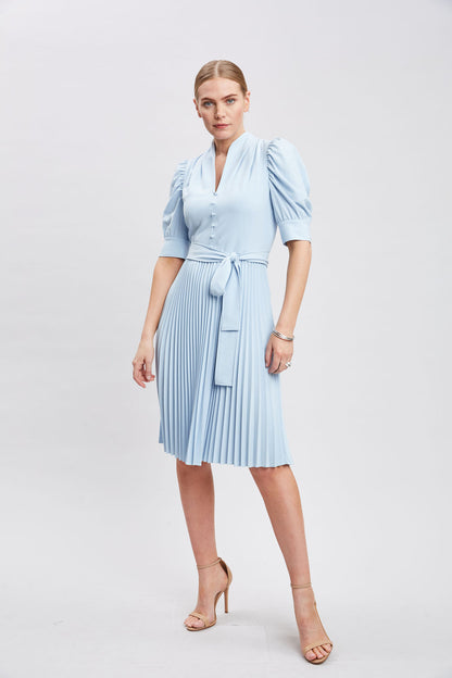 Women Pleated Contour Dress Seafoam | Elie Tahari