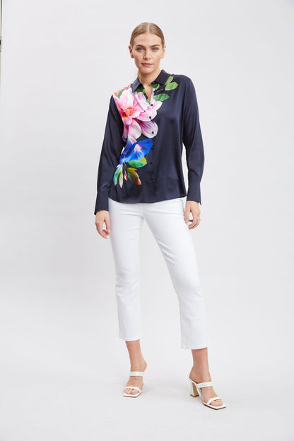 Women Cascade Digital Floral Shirt  | Elie Tahari