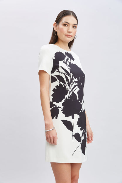 Women Midnight Garden Shift Dress Ivory-Black | Elie Tahari
