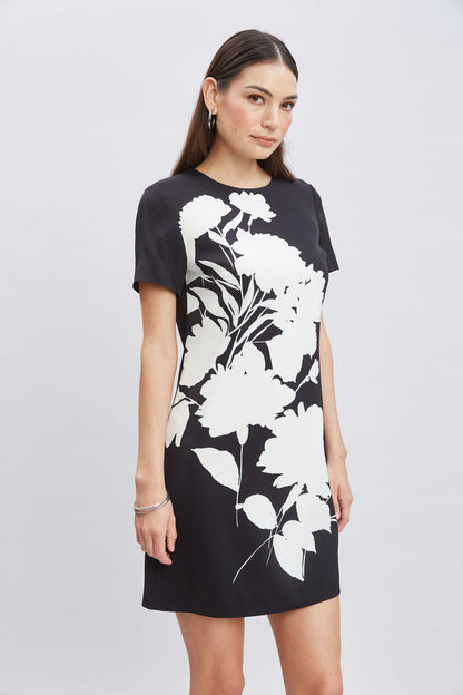 Women Midnight Garden Shift Dress Black-Ivory | Elie Tahari