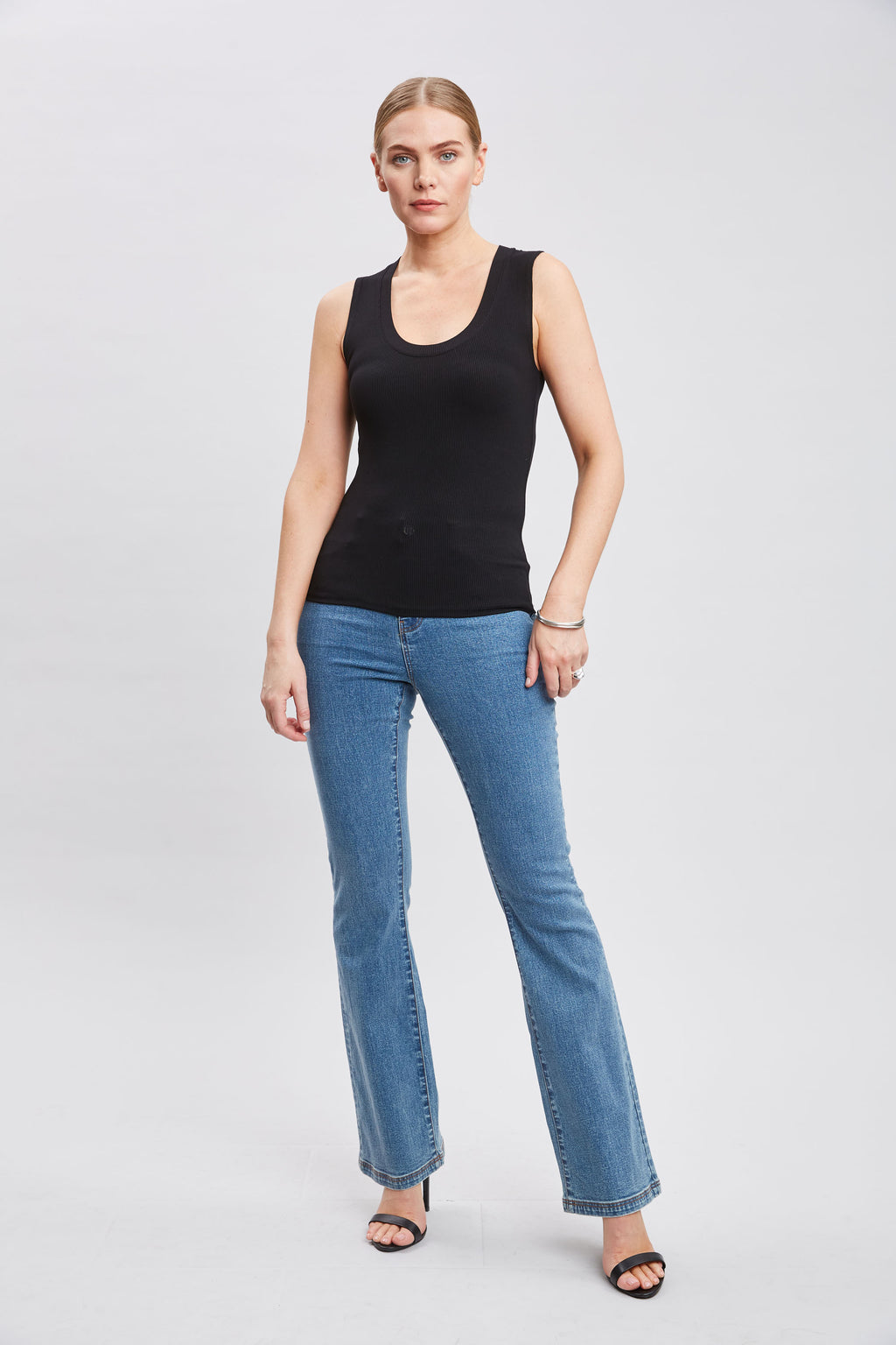 Women Rib Scoop Neck Knit  | Elie Tahari