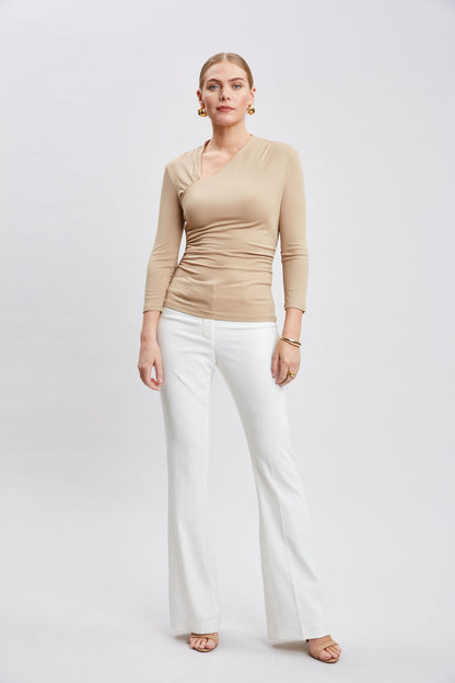 Women Asymmetric Rib Knit  | Elie Tahari