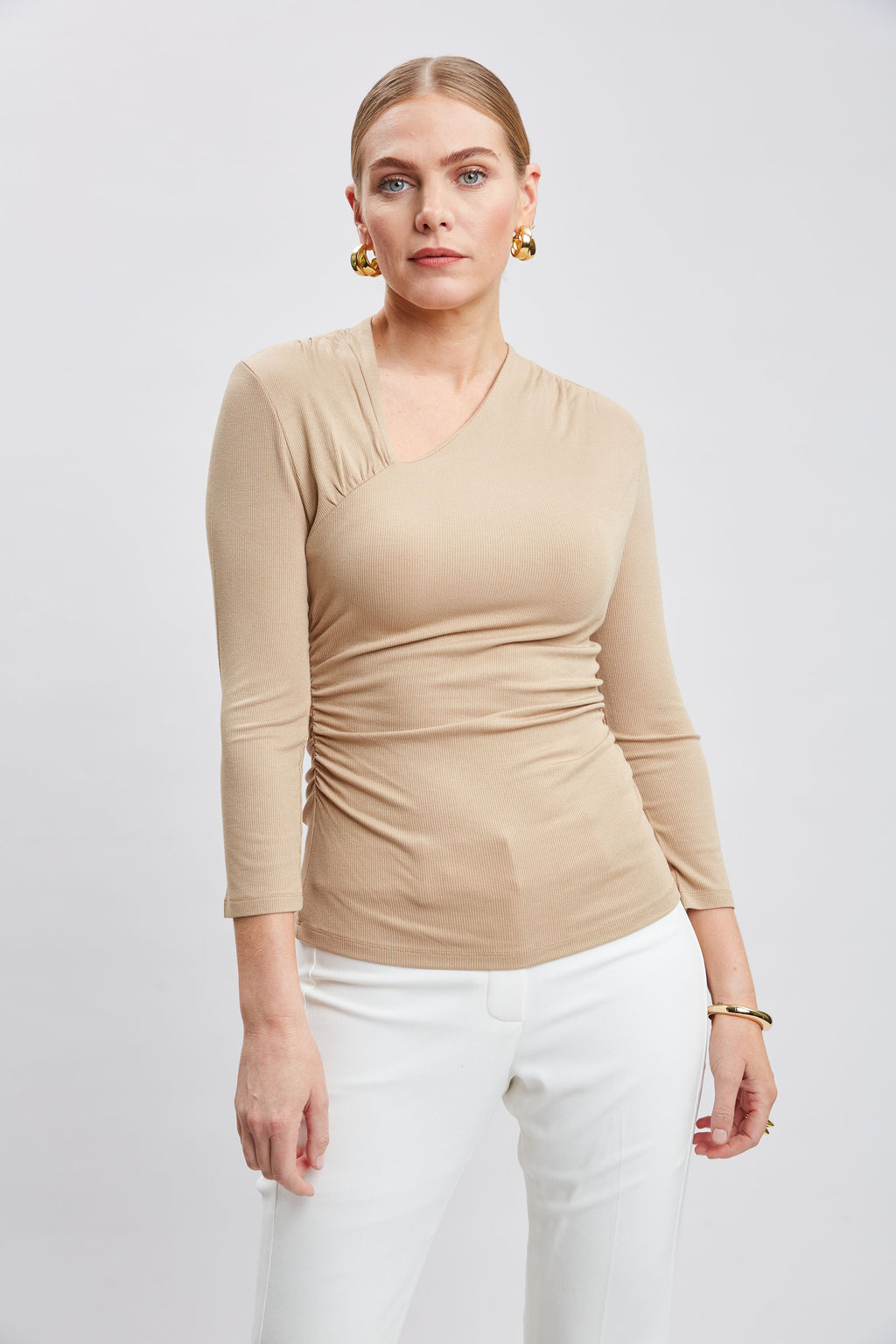 Women Asymmetric Rib Knit  | Elie Tahari