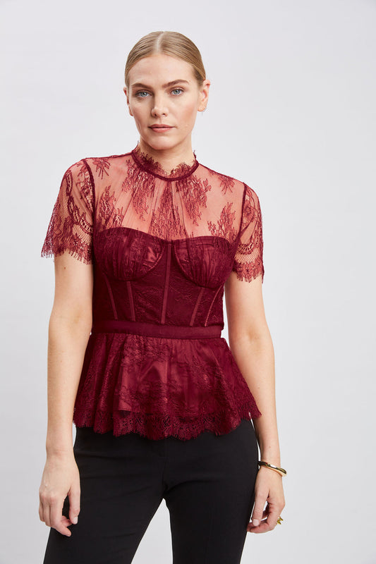 Women Lace Corset Top  | Elie Tahari