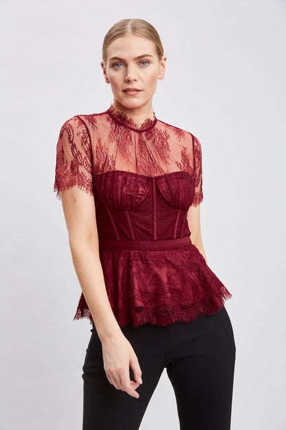 Women Lace Corset Top  | Elie Tahari