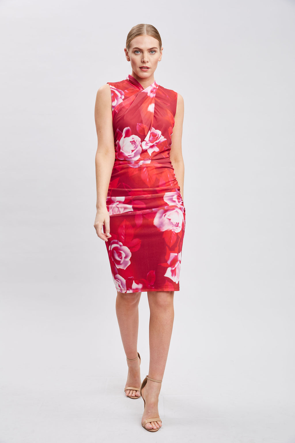 Women Moulin Rouge Twist Neck Dress Multi | Elie Tahari
