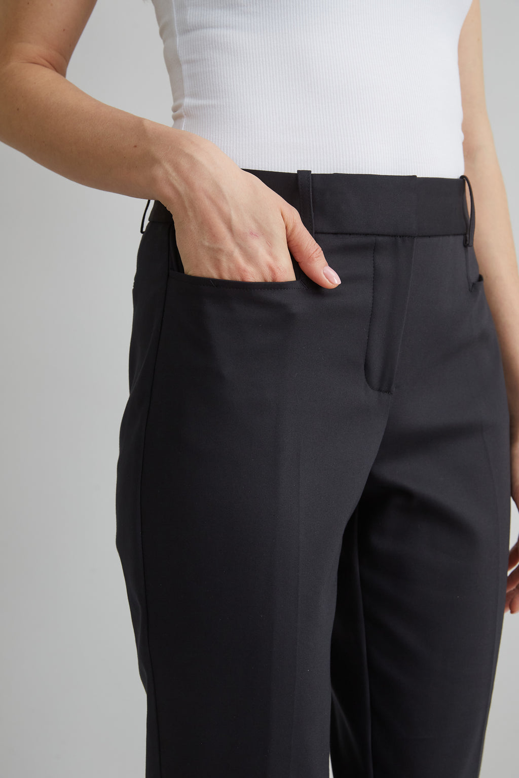 Women Cotton Slim Slit Pant  | Elie Tahari